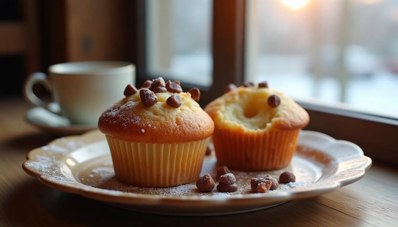 La merenda che riscalda l'anima: muffin soffici con pere e cioccolato fondente per giornate grigie